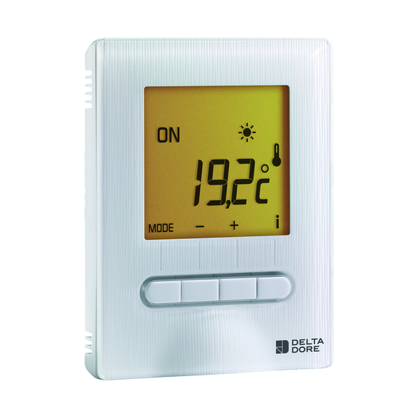 Thermostat digital semi encastré pour plancher ou plafond rayonnant minor 12 - delta dore 6151055