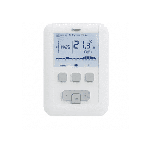 Hager thermostat d'ambiance programmable digital 2 fils sur 7 jours ek520