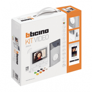 BTICINO Kit portier vidéo couleur classe 100x connecté - écran 5 pouces contrôle d'accès par badges - bticino 364614
