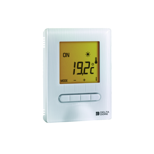 Thermostat digital semi encastré pour plancher ou plafond rayonnant minor 12 - delta dore 6151055 - Publicité