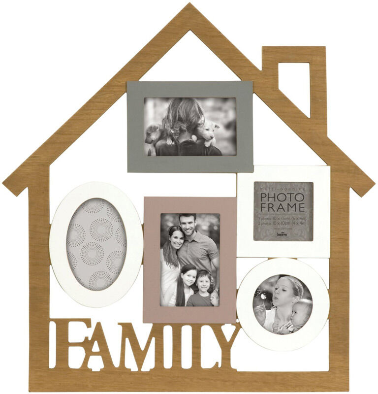 Innova Cadre multivues Family 5 photos effet bois Innova Cadre multivues Family 5 photos effet bois