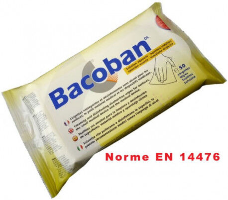 ROPIMEX Lingettes nettoyantes et désinfectantes BACOBAN sans alcool - Les 50