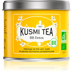 KUSMI TEA BB Detox - Mélange de thé vert, maté et plantes aromatisé pamplemousse - Boite à thé en vrac - Kusmi Tea