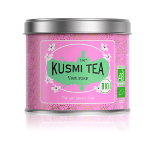 KUSMI TEA Vert rose - Thé vert à la rose - Boîte de thé en vrac - Kusmi Tea - Publicité
