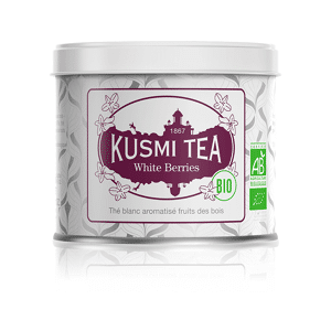 KUSMI TEA White Berries bio - Thé blanc aromatisé fruits des bois - Boite à thé en vrac - Kusmi Tea - Publicité