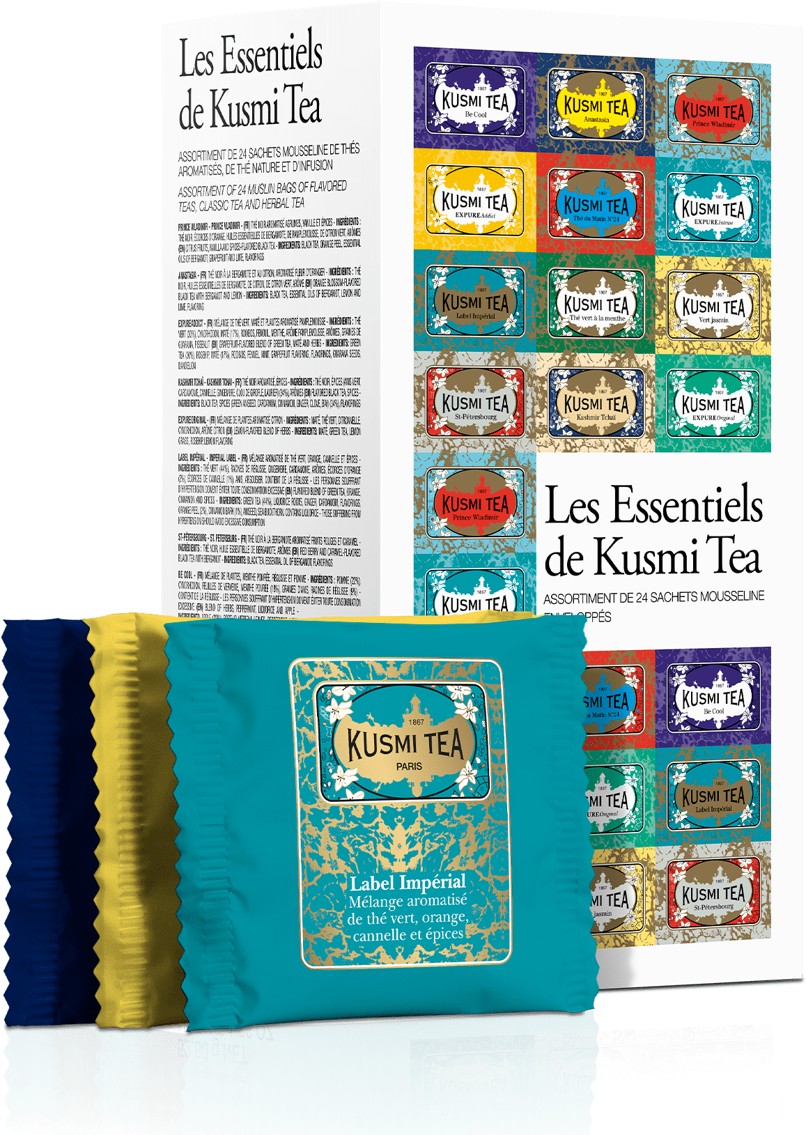 KUSMI TEA Coffret les Essentiels de 24 sachets de thé Kusmi Tea KUSMI TEA Coffret les Essentiels de 24 sachets de thé Kusmi Tea