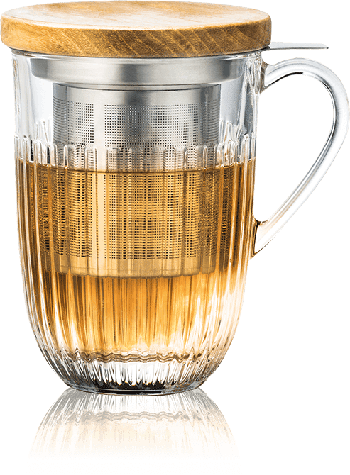 Tisanière en verre trempé 40Cl - Tisanière en verre trempé 40Cl avec couvercle bambou et filtre inox - Kusmi Tea