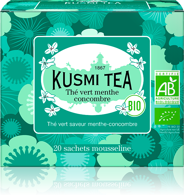 Thé vert menthe concombre - Thé vert saveur menthe-concombre - Sachets de thé - Kusmi Tea