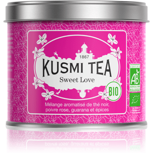 Sweet Love - Melange aromatise de the noir, poivre rose, guarana et epices - Boite a the en vrac - Kusmi Tea