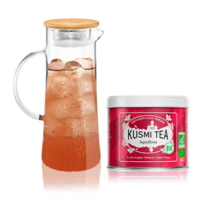 DUO Gourmand : - MÉLANGE AROMATISÉ D'HIBISCUS, FRUITS ROUGES ET PLANTES BIO & BOÎTE CADEAU LINDOR - Kusmi Tea