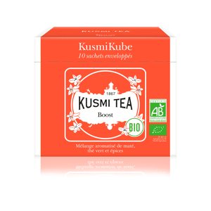 Boost - Melange aromatise de mate, the vert et epices - Sachets de the - Kusmi Tea
