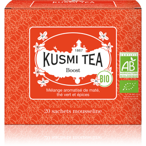 Boost - Melange aromatise de mate, the vert et epices - Sachets de the - Kusmi Tea