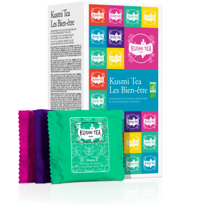 Coffret Les Bien-etre bio - Assortiment de 24 sachets mousseline de thes aromatises et infusion - Kusmi Tea