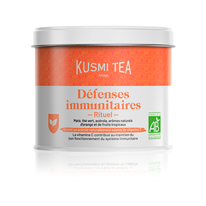 KUSMI TEA Rituel Défenses Immunitaires - Maté, thé vert, acérola, arômes naturels d’orange et de fruits tropicaux - Kusmi Tea