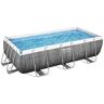 Piscine Bestway Rectangulaire Power Steel Décor Rotin 4,04 x 2,01 h1,00m