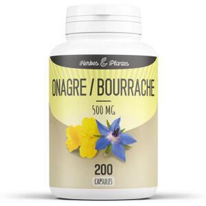 Herbes et Plantes Onagre-Bourrache - 500 mg - 200 capsules