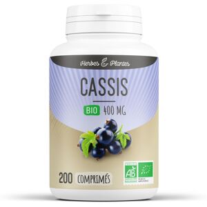 Herbes et Plantes Cassis Bio - 400 mg - 200 comprimes