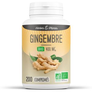 Herbes et Plantes Gingembre Bio - 400 mg - 200 comprimes