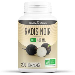 Herbes et Plantes Radis noir Bio - 400 mg - 200 comprimes