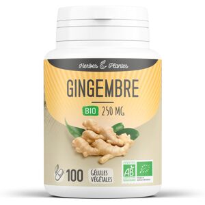 Herbes et Plantes Gingembre Bio - 250 mg - Gelules vegetales