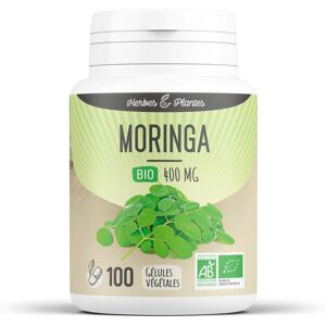 Herbes et Plantes Moringa Bio - 400 mg - 100 gelules vegetales