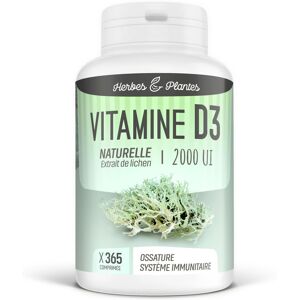 Herbes et Plantes Vitamine D3 Naturelle - 2000 UI