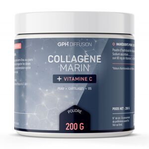 GPH Diffusion Hydrolysat de Collagene Marin +Vitamine C - 200 g poudre