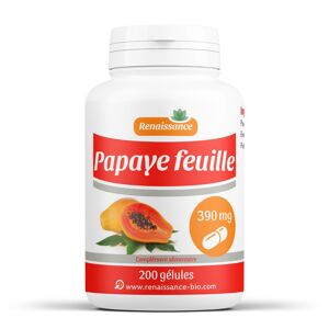 Renaissance Bio Papaye Feuille 390 mg 200 gelules