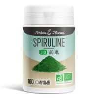 Herbes et Plantes Spiruline Bio – 500 mg – comprimés
