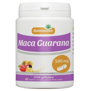 Renaissance Bio Maca Guarana - 500 mg - 200 gélules - Publicité