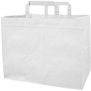 Sac cabas kraft blanc poignees plates (70g/m²) 32x22x24 cm x 250 Firplast