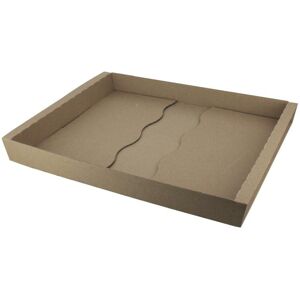 Plateau repas Famous 2 rebords en kraft brun 286 mm x 368 mm hauteur x 39 mm (X210) Firplast