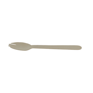 Spork en bois 14 cm (cuillere et fourchette en un seul element) x 1000 Firplast