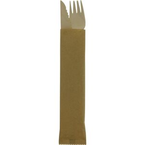 Sachet couverts 2 en 1 bois (couteau, fourchette) 200 x 43 x 250 Firplast