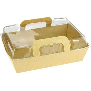 Firplast Panier Salade Carton Kraft Brun 170X112X50 + Couvercle (200+200) Firplast