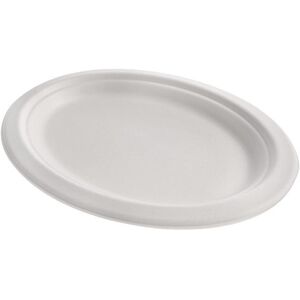 Assiette pulpe blanche ovale 23x32 cm x 500 Firplast