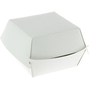 Boîte hamburger carton blanche 97x97x70 mm ingraissable carton + PE x 300 Firplast