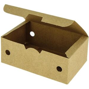 Boîte nuggets carton kraft brun 114x73x45 mm carton + cire naturelle x 500 Firplast