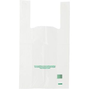 Firplast Sac bretelles blanc 50µ 300mm x 70mm x 540mm (x500) Firplast