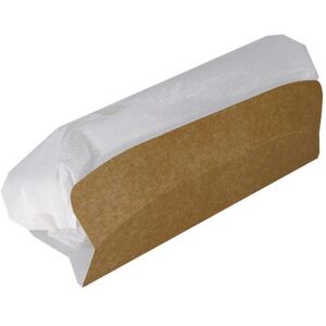 Firplast Fond carton sandwich kraft brun avec papier ingraissable 255mm x 90mm x 40mm (x1000) Firplast