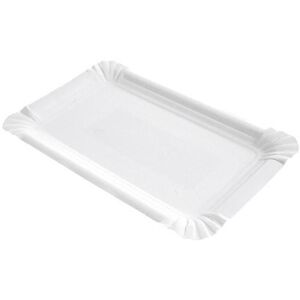 Assiette en carton rectangle blanche 10x16 cm x 3000 Firplast