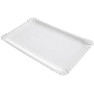 Assiette en carton rectangle blanche 13x20 cm x 1500 Firplast