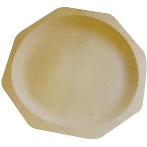 Assiette octogonale en bois Ø 26 cm x 250 Firplast