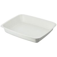 Barquette blanche GN en pulpe de canne à sucre 1/2 h52 x240 Firplast