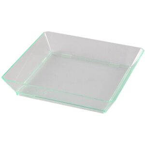 Firplast Assiette Luxe réutilisable PS Injecte Transparent Vert 90x90x20 x 200 Firplast