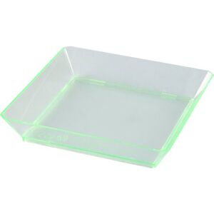 Assiette Luxe réutilisable PS injecté Transparent Vert 90x90x20mm (x200) Firplast - Publicité Assiette Luxe réutilisable PS injecté Transparent Vert 90x90x20mm (x200) Firplast - Publicité