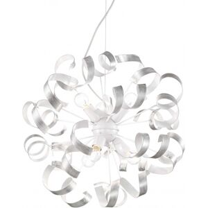 Vortex SP6 - Lustre artisanale avec boucles en metal - Argent - Ideal Lux