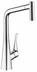 Hansgrohe - Robinet évier - Mitigeur évier METRIS Hansgrohe douchette extractible - Aspect acier (14820800)