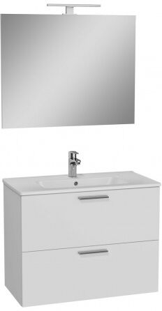 Vitra Meuble pour salle de bain avec miroir lavabo et éclairage Led Vitra Mia 79x61x39,5 cm, blanc brillant (MIASET80B) Vitra Meuble pour salle de bain avec miroir lavabo et éclairage Led Vitra Mia 79x61x39,5 cm, blanc brillant (MIASET80B)