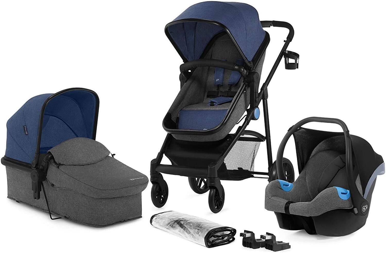 Kinderkraft Poussette trio combinée Juli denim Kinderkraft Poussette trio combinée Juli denim